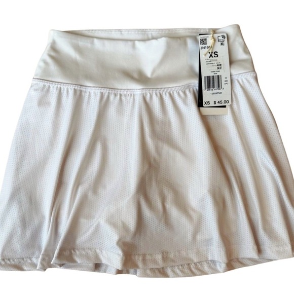 Adidas Women's Tennis Skirt White ClimaCool Built-in Shorts XS Athletic - Picture 2 of 6